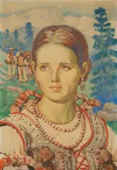 Henryk Uziemblo, GÓRALKA POD GIEWONTEM, 1938, akwarela, ołówek, papier