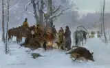 PO POLOWANIU by Czesław (I. Zygmuntowicz) Wasilewski, olej, płótno, offered Mar 2026