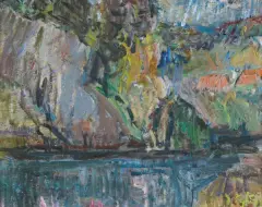 Jan Cybis, DUNAJEC POD KROŚCIENKIEM, 1966, olej, płótno