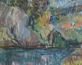 Jan Cybis, DUNAJEC POD KROŚCIENKIEM, 1966, olej, płótno