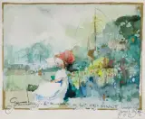 Jerzy Duda-Gracz, GŁUCHOŁAZY-1, 1987, akwarela, gwasz, papier