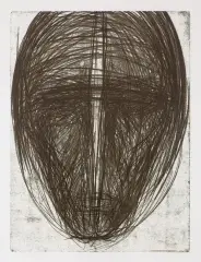 Magdalena Abakanowicz, Z CYKLU „KATARSIS“, 1985, miękki werniks sepiowy, papier z suchą pieczęcią