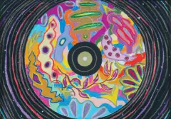Mariusz Kruk, MEANDRA, 2002, pastel, karton