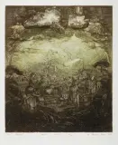 Barbara Rosiak, WIZJA ATLANTYDY, 1979, akwaforta barwna, papier
