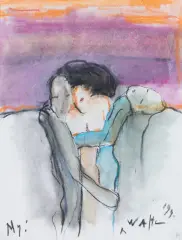 Alicja Wahl, MY!, 1990, pastel, akwarela, papier