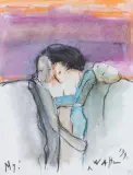 Alicja Wahl, MY!, 1990, pastel, akwarela, papier