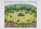 Jacek Yerka, OCZYTANY PAGÓREK, 2025, kredki, ołówek, karton