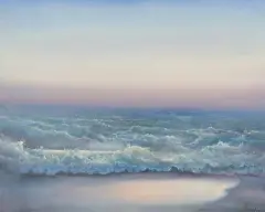 Edward Habdas, SPIENIONE FALE, 2016, olej, płótno