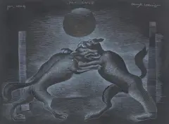 Henryk Waniek, SPOTKANIE, 2004, ekolina, papier