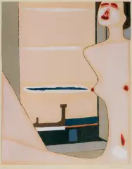 Jerzy Nowosielski, AKT SIEDZĄCY, 1999, serigrafia barwna, papier kremowy