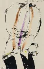 Tadeusz Brzozowski, POWIERNICA, 1984, tusz pióro, pędzel, akwarela, papier