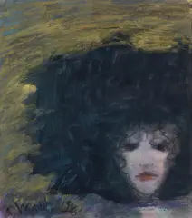 Alicja Wahl, PORTRET, 1996, pastel, gwasz, papier