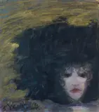 Alicja Wahl, PORTRET, 1996, pastel, gwasz, papier