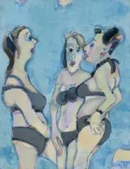 Paweł Lasik, TRZY GRACJE Z WYSPY SYROS, 1997, olej, płótno