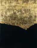 Anna Gulak, IMPRESSION IN BLACK V, 2016, olej, szlagmetal, płótno