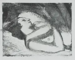 Wojciech Weiss, ŚPIĄCA - AKT, 1940, drzeworyt, papier
