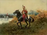 Józef Brandt, Z DZIKICH PÓL, ok. 1895, olej, płótno