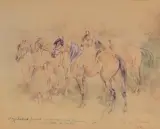 Juliusz Kossak, POPAS, 1886, akwarela, papier