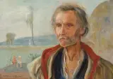 Vlastimil Hofman, WĘDROWIEC, olej, sklejka