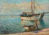 Erno Erb, JASTARNIA, 1937, olej, tektura