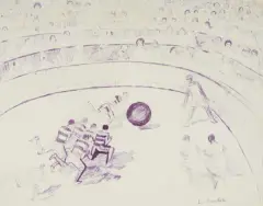 Leon Chwistek, NA ARENIE, tusz, piórko, ołówek, papier