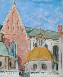Ignacy Pinkas, WAWEL, olej, gwasz, tektura