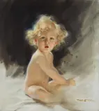 Tadeusz Styka, PORTRET ADASIA, ok. 1950, olej, płótno