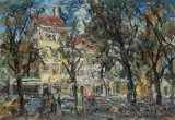Włodzimierz Zakrzewski, WINTERTHUR. ALEJA POD GRABAMI, 1971, olej, płótno