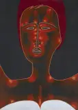 Jerzy Nowosielski, PORTRET, 1978, akryl, płótno