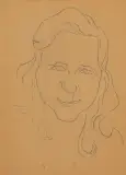 PORTRET WANDY KULIG by Władysław Strzemiński, 1949, ołówek, papier beżowożółty z fakturą żeberkowania, offered Dec 2025