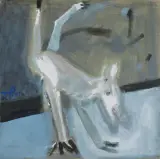 Teresa Pągowska, PIES SKOCZEK, 2002, akryl, płótno