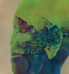 Zdzisław Beksiński, KX, 1987, olej, płyta pilśniowa
