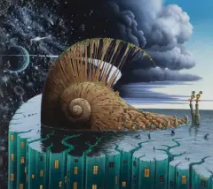 Jacek Yerka, OCEAN KSIĘŻYCOWY, 1997, akryl, płótno