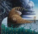 Jacek Yerka, OCEAN KSIĘŻYCOWY, 1997, akryl, płótno
