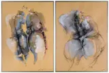 Z CYKLU „PARA” (DYPTYK) by Andrzej Domżalski, 2014, akryl, pastel, papier, offered Oct 2025