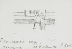 RODZINA by Józef Czapski, 1964, sucha igła, papier, sold Oct 2025