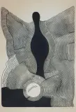 Ryszard Otręba, INICJACJA I, 1973, gipsoryt, papier