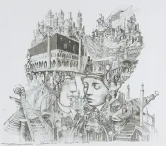 Tomasz Sętowski, BABILON, 2000, akwaforta, papier