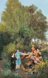 Hipolit Lipiński, W OGRODZIE. OPOWIEŚCI O POWSTANIU, 1882, olej, płótno