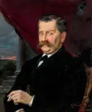 Wojciech Kossak, PORTRET KAZIMIERZA ROMAŃSKIEGO, olej, płótno