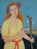 Vlastimil Hofman, OFELIA, 1952, olej, sklejka
