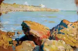 Feliks Michał Wygrzywalski, PORTO DI ANZIO, ok. 1907, olej, deseczka