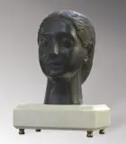 Henryk Kuna, GŁOWA KOBIETY, przed 1939, brąz patynowany