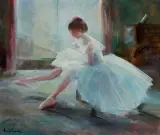 Miloslava Vrbova-Štefková, ODPOCZYNEK, olej, płyta pilśniowa