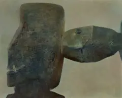 Zdzisław Beksiński, YŃ, 1996, olej, płyta pilśniowa