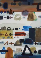 Jan Tarasin, SUMUJĄCE SIĘ WĄTKI, 1984, akwarela, tusz pędzel, papier