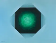 Witold-K, GREEN HOLE, 2022, akryl, płótno