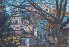 Andrzej Borowski, Drzewo – Poggio di Otricoli, 2005, akryl, technika własna, płótno