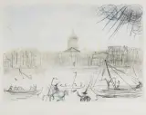 AKADEMIA PARYSKA (L'ACADÉMIE DE PARIS) by Salvador Dalí, 1971-79, sucha igła mechanicznie barwiona, papier, offered Aug 2025
