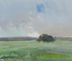 Jerzy Gnatowski, PEJZAŻ LETNI, 1994, akwarela, papier